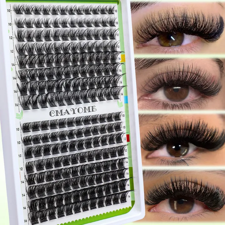 Lash Clusters GEMERRY 280pcs Clusters Lashes D Curl Soft&Natural Individual Lashes Cluster 10-16mm Eyelash Clusters DIY Lash Extensions at Home（40P+50P10-16mm)