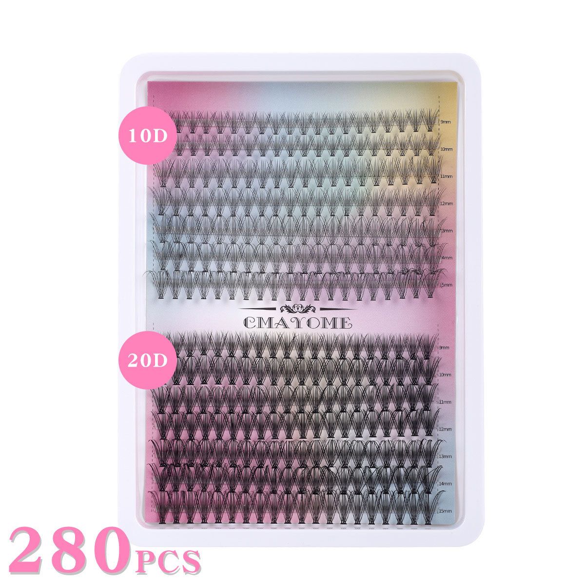 Lash Clusters Kit Wispy Eyelash Clusters DIY 8-16mm Manga Lash Clusters Eyelash Extension Kit 280pcs Individual Lashes Natural Lash Extension Kit with Lash Bond and Seal, Lash Tweezers