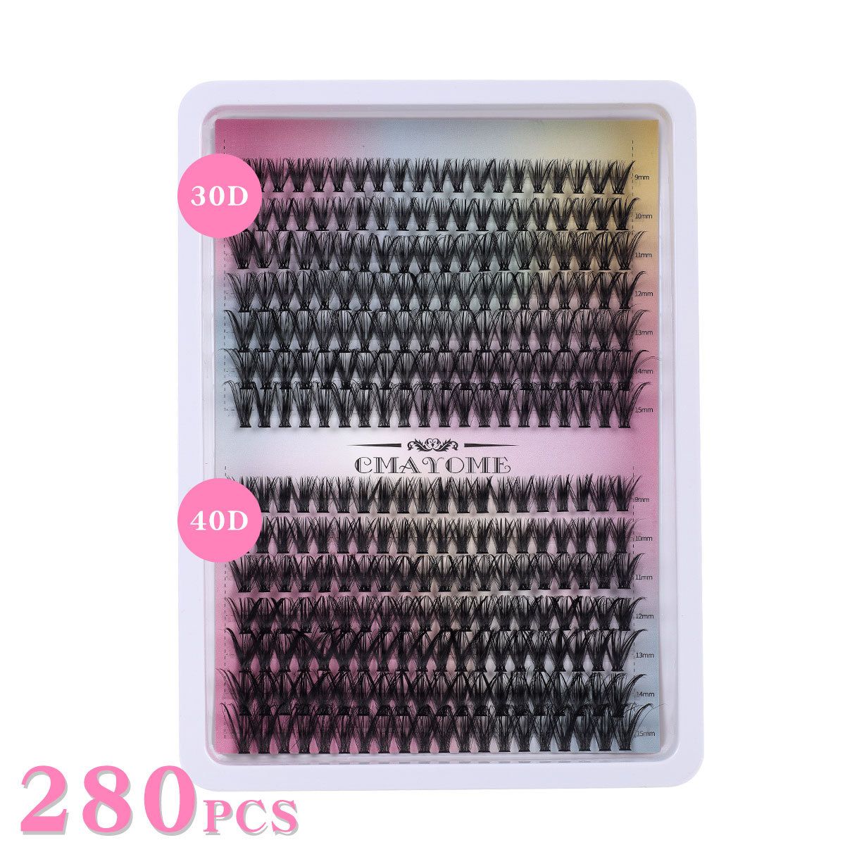 Lash Clusters Kit Wispy Eyelash Clusters DIY 8-16mm Manga Lash Clusters Eyelash Extension Kit 280pcs Individual Lashes Natural Lash Extension Kit with Lash Bond and Seal, Lash Tweezers