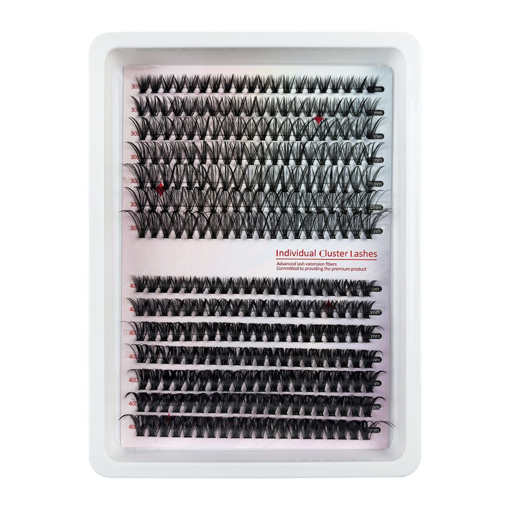 DIY Sectional 30D+40D False Eyelashes  Messy eyelash mixed  cluster segment with shaped general material fried segments 8-16MM D Curl Fluffy Individual Natural Wispy Lashes Reusable Eyelash Extension