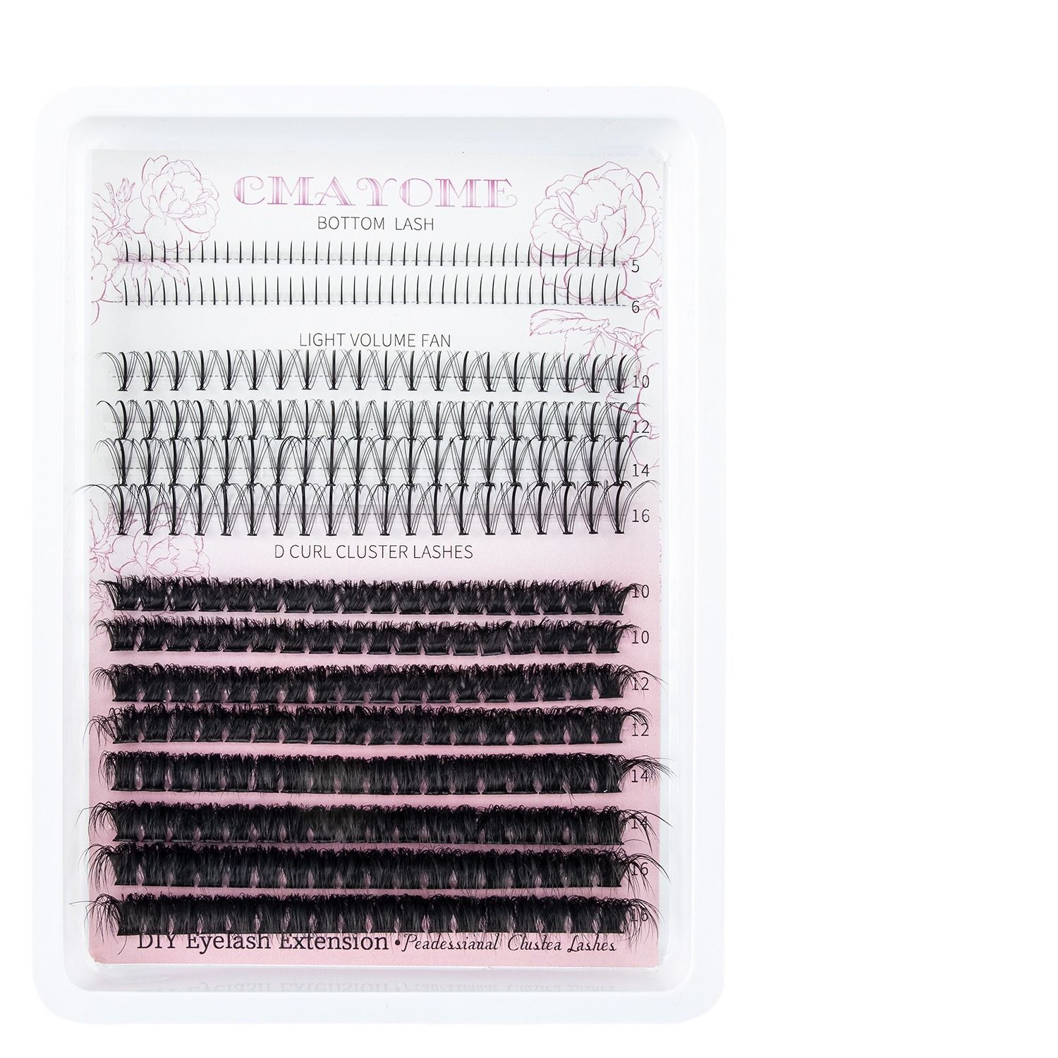 Diy Single Tuft D Curved Segmented Eyelashes 260large-capacity False Eyelashes Thick Curled Eyelash Lash Extension Kit Diy 260pcs Lash Clusters Eyelash Extension Kit, 9-16mm 30d 40d Individual Lash