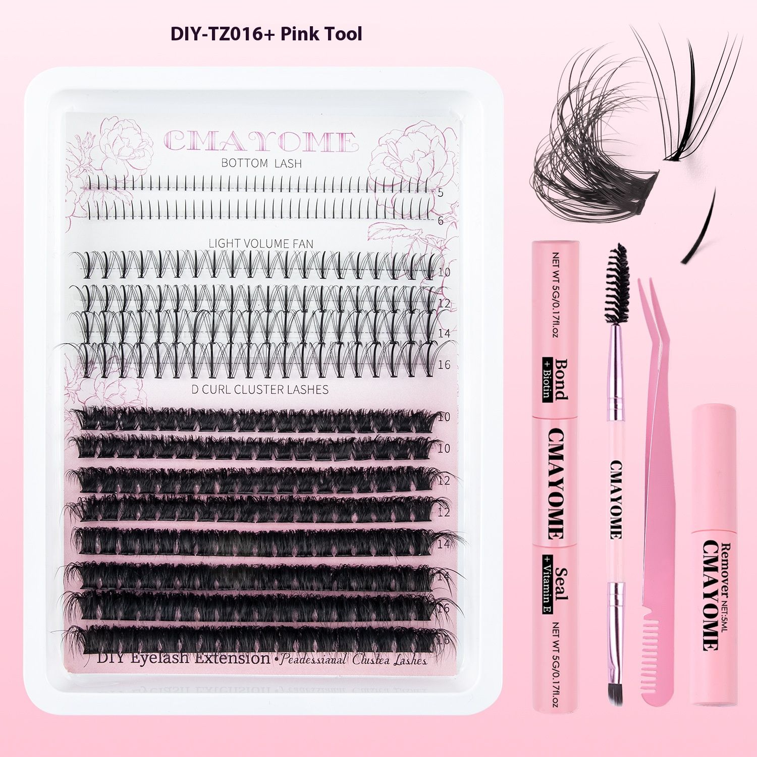 Diy Single Tuft D Curved Segmented Eyelashes 260large-capacity False Eyelashes Thick Curled Eyelash Lash Extension Kit Diy 260pcs Lash Clusters Eyelash Extension Kit, 9-16mm 30d 40d Individual Lash