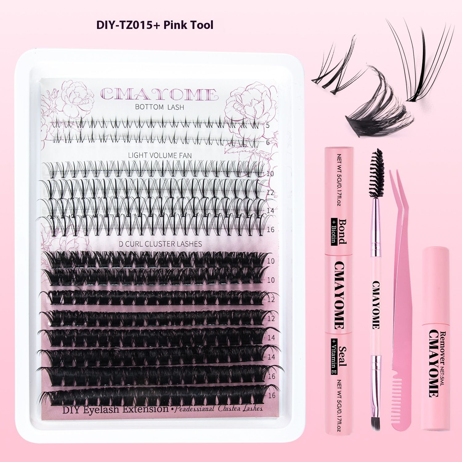 Diy Single Tuft D Curved Segmented Eyelashes 260large-capacity False Eyelashes Thick Curled Eyelash Lash Extension Kit Diy 260pcs Lash Clusters Eyelash Extension Kit, 9-16mm 30d 40d Individual Lash