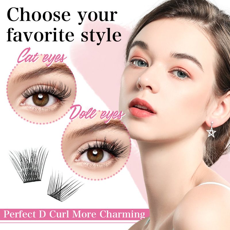 Lash Extension Kit DIY pcs Lash Clusters Eyelash Extension Kit, 9-16mm 30D 40D Individual Lashes Kit with Lash Segmented Eyelash False Eyelash Large-capacity Diy Eyelash Set+double Glue+tweezers