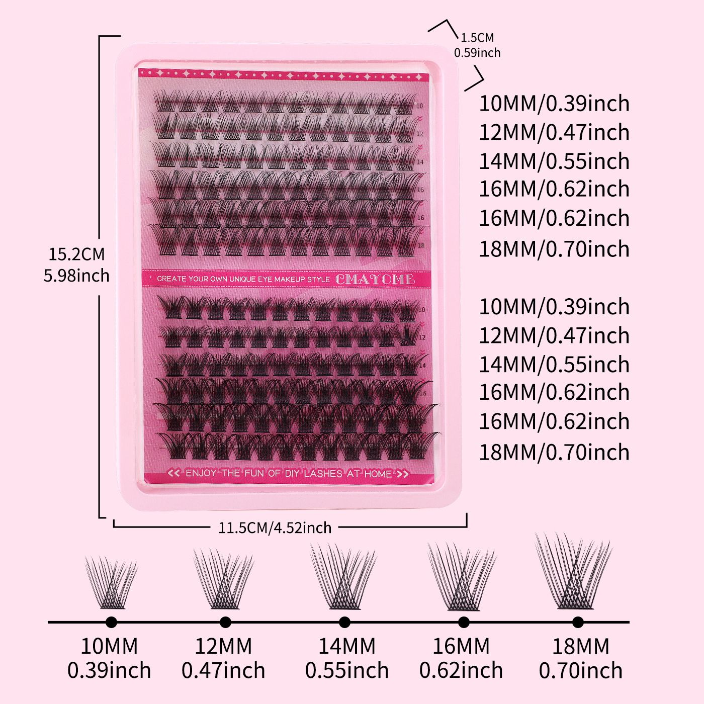 DIY C curved cluster  Lash Cluster Segmented  Single-bundle Wearing Eyelashes C curved single cluster false eyelashes extension set 10-18mm curling With Tools Tweezers Double Glue Makeup Remover