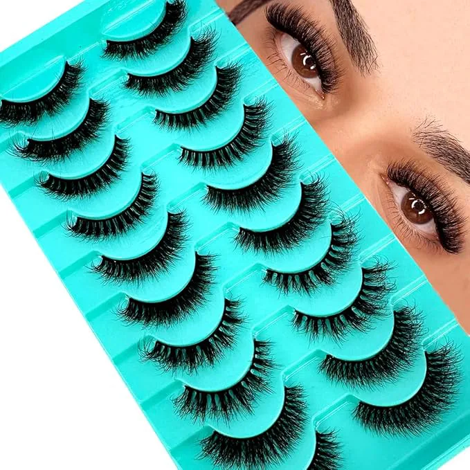 New 7 Pairs Natural Thick False Eyelashes Fake Lashes Long Makeup 3d Mink Lashes Extension Eyelash Mink Eyelashes for Beauty