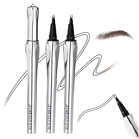 Two Prong Eyebrow Pens for Women - Waterproof, Long-Lasting Microblading Brow Pencils with Hair-Like Strokes for All-Day Eye Makeup