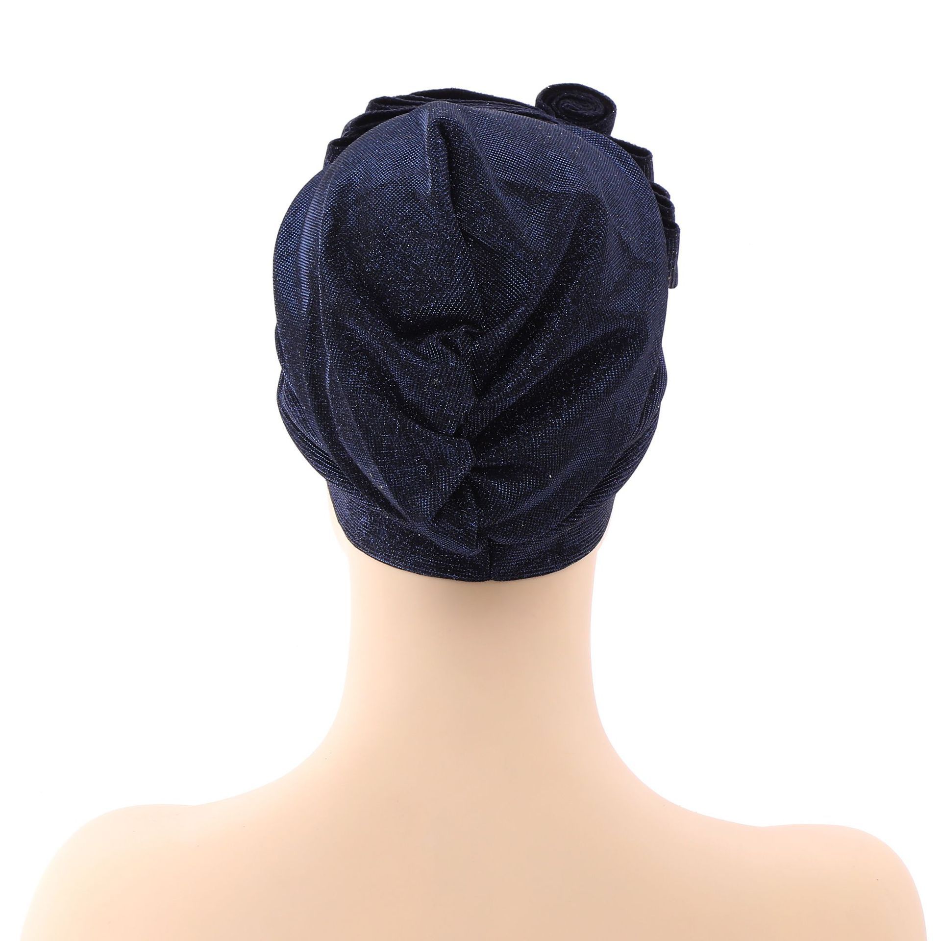 Flower Womens Indian Muslim Hair Cap Hijab Pearls Beads Turban Headwear Wrap Scarf Arab Islamic Bonnet Cover Hat