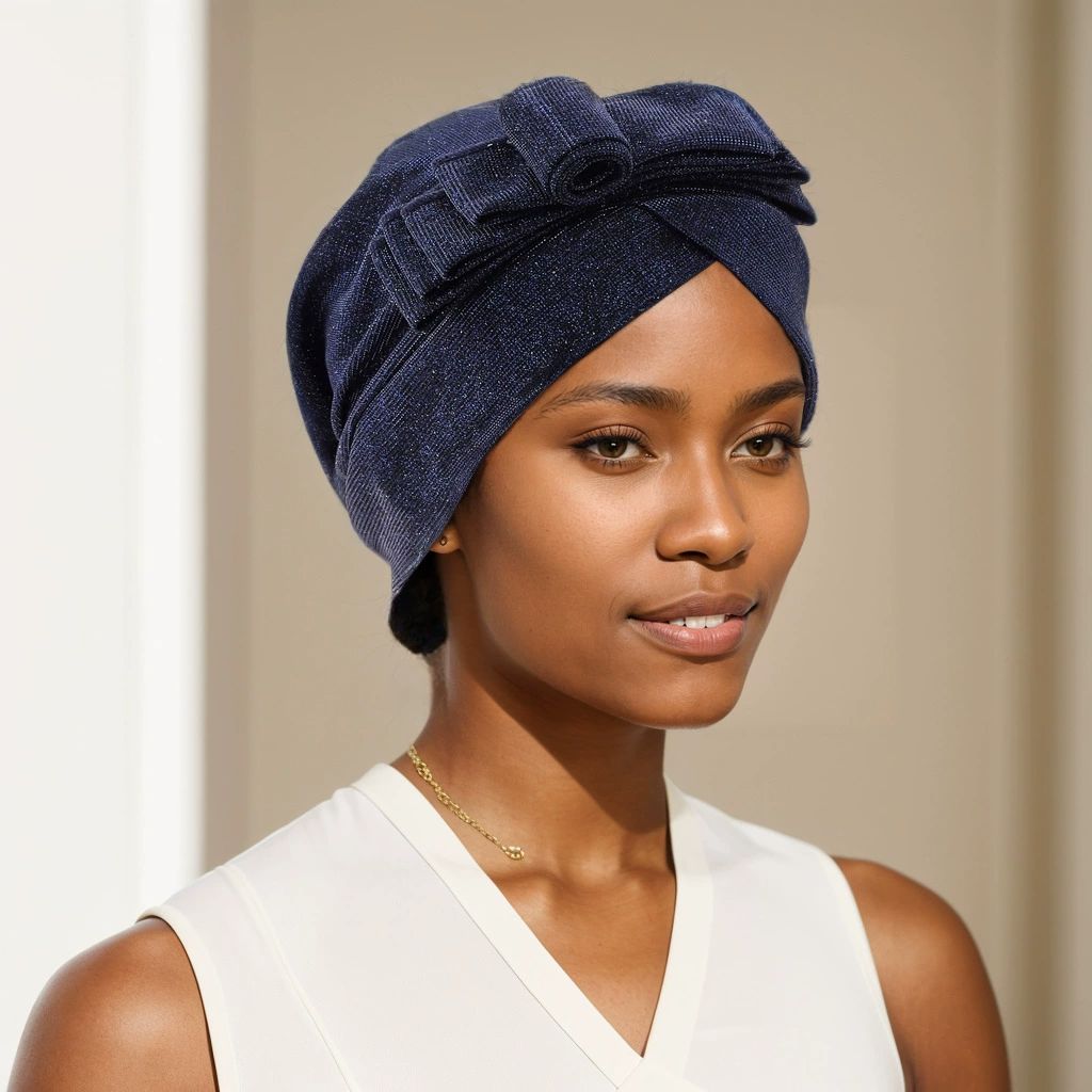 Flower Womens Indian Muslim Hair Cap Hijab Pearls Beads Turban Headwear Wrap Scarf Arab Islamic Bonnet Cover Hat