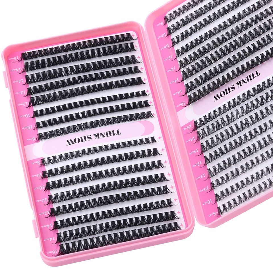 Lash Clusters 640pcs Natural Lash Extension Individual Cluster Eyelash Russian Lash Clusters Individual Lashes Eyelash Clusters Natural Look Eyelashes for DIY at Home(8-16MM,30D,40D,50D,60D)