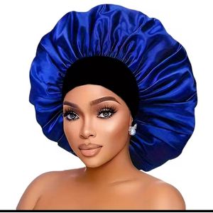 New Extra Large Wide Band Satin Hair Bonnet Sleeping Cap Hair Bonnet Satin Bonet Silk Bonnet Hair Cap with Elastic Band
