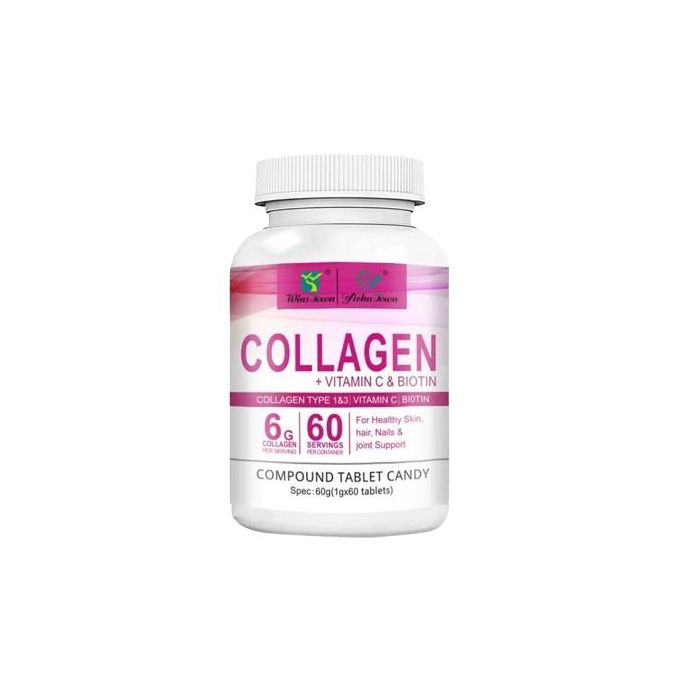 Multi Collagen Type 1 2 3 4 5 With Biotin, Vitamin C, and Hyaluronic Acid supports skin hydration, elasticity, and youthful radiance while strengthening hair & nails