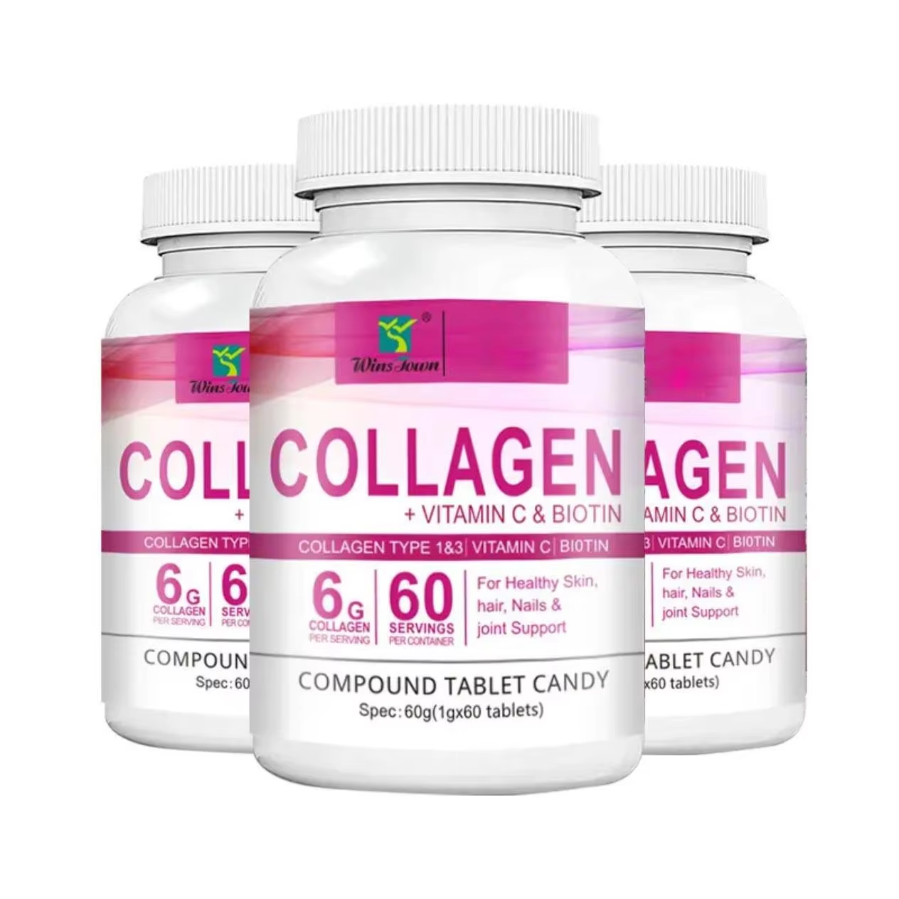 Multi Collagen Type 1 2 3 4 5 With Biotin, Vitamin C, and Hyaluronic Acid supports skin hydration, elasticity, and youthful radiance while strengthening hair & nails