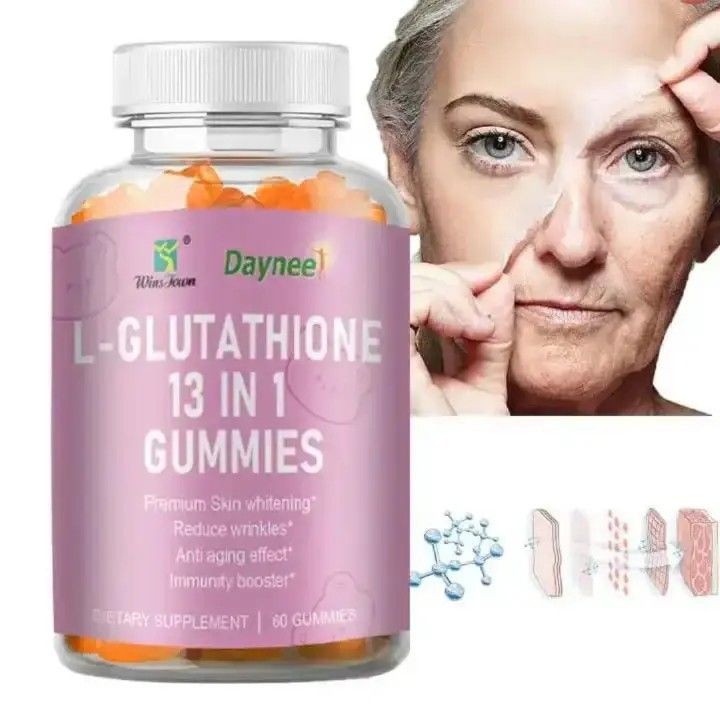 Daynee L- GLUTATHIONE 13 IN 1 GUMMIES For Premium Skin Whitening, Reduce Wrinkles, Anti-Aging Effect and Immunity Booster- 60 DIETARY SUPPLEMENT GUMMIES