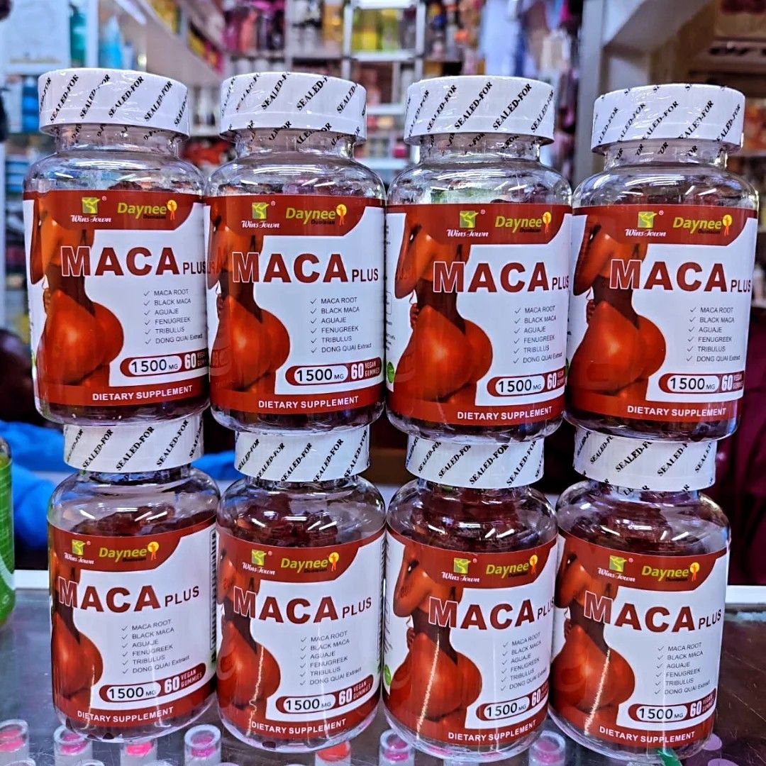 Maca Plus Gummies, 1500mg Hip Butt Enhancement Gummies, Big Booty Enhancer With Black Root & Dong Quai Extract, Gluteus Boost Vitamins For Women - 60 Count Fruit Flavor