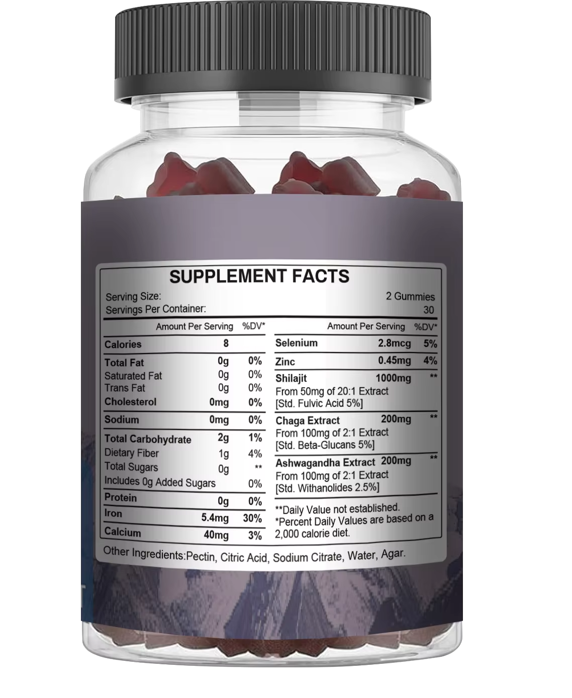 SHILAJIT Pure Himalayan Vegan Gummies for Men & Women-100% Natural & Organic,85+ Trace Minerals & Fulvic Acid Energy Booster, Digestion, Stamina & Overall Health Support-60 Count.