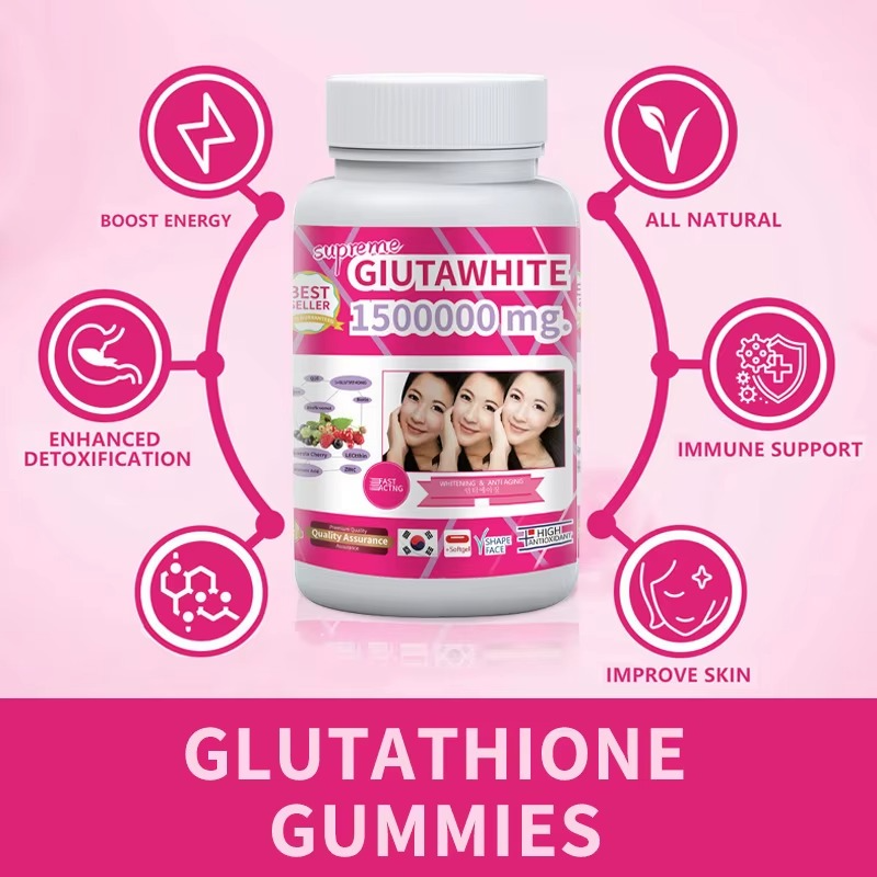 Supreme Gluta White 1500000mg Glutathione Softgels For Skin Lightening, Skin Moisturizer, Collagen Stimulator Healthy Blood Circulation | L-Glutathio Moisturizing