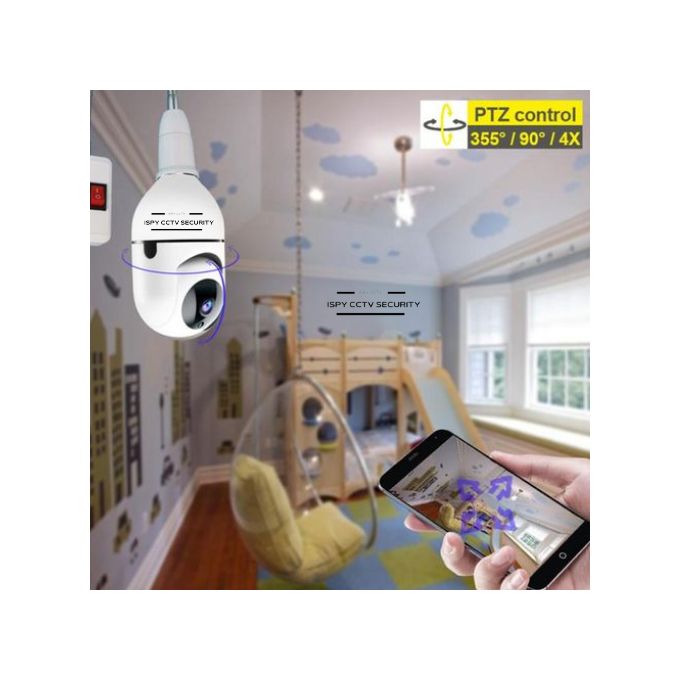 360° PANORAMIC CCTV BULB MOTION DETECTION SECURITY SMART CAMERA 1080P