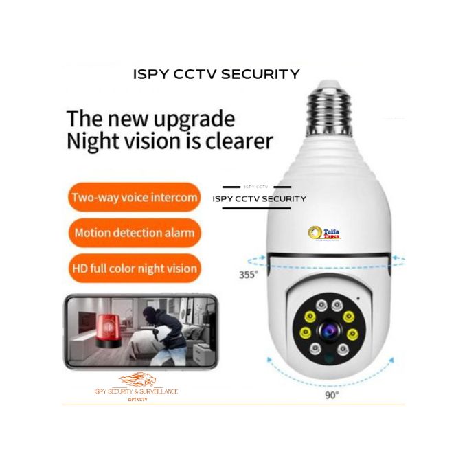 360° PANORAMIC CCTV BULB MOTION DETECTION SECURITY SMART CAMERA 1080P