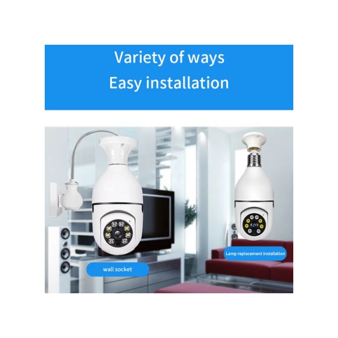 360° PANORAMIC CCTV BULB MOTION DETECTION SECURITY SMART CAMERA 1080P
