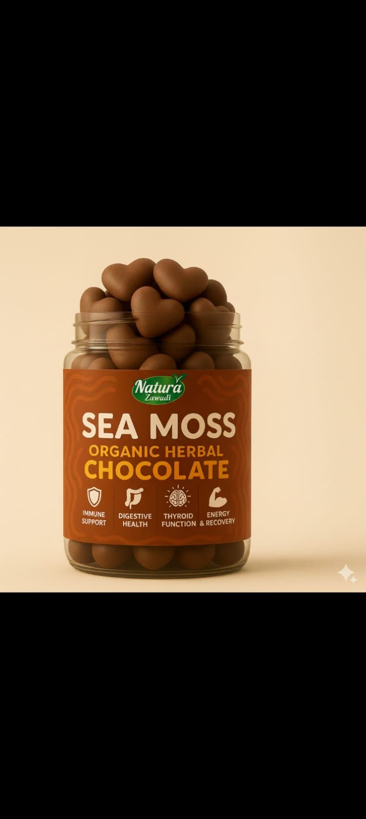 Organic sea moss chocolate for immune boost and gut health