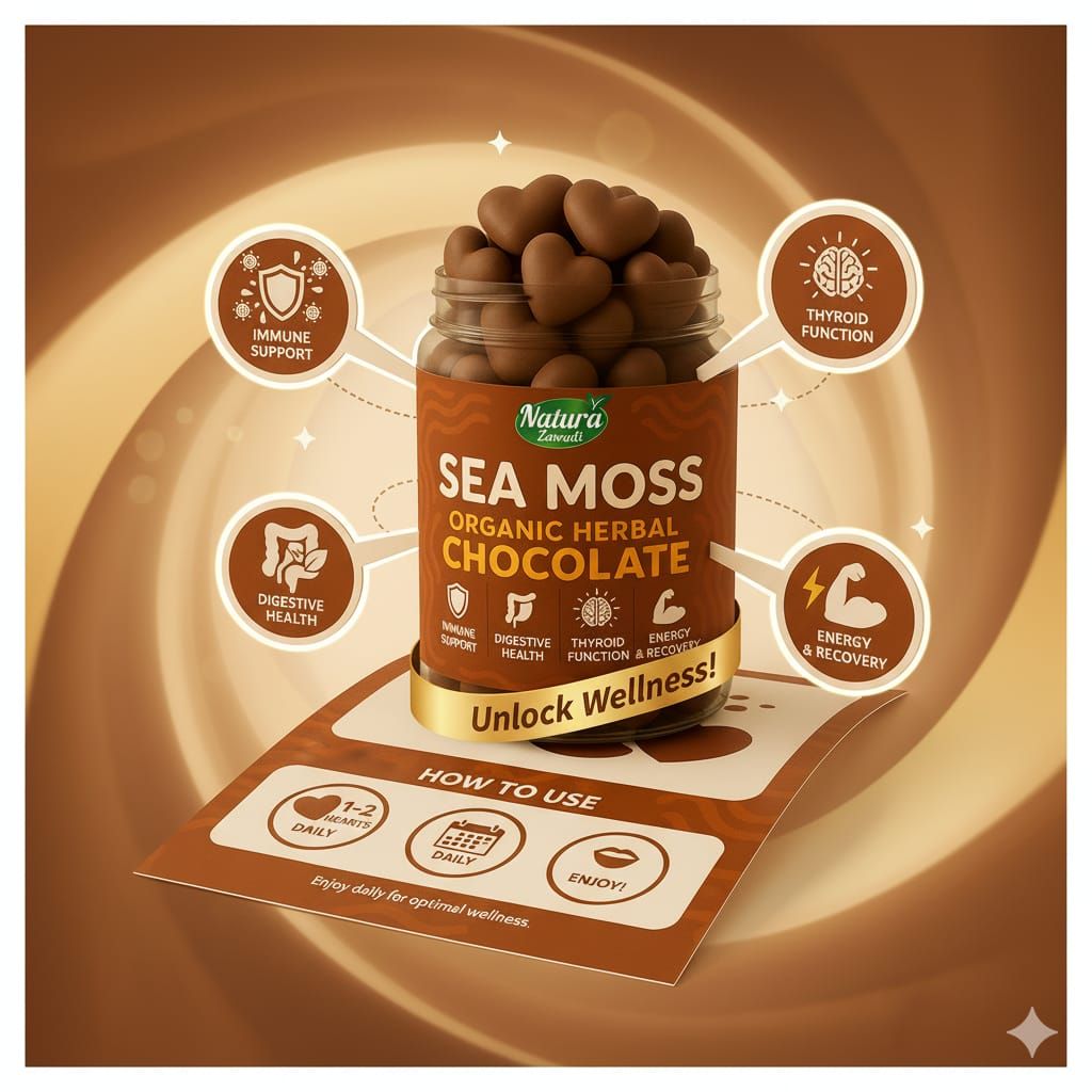 Organic sea moss chocolate for immune boost and gut health