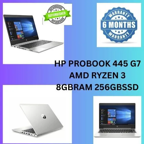 GRADE A HP PROBOOK 445 G7 AMD RYZEN 3 [4300U] 8GBRAM 256SSD WITH RADEON GRAPHICS {4CPUs} speed of 2.7 GHz 14 INCH DISPLAY 6MONTH OF WARANT WINDOWS 11 PRO