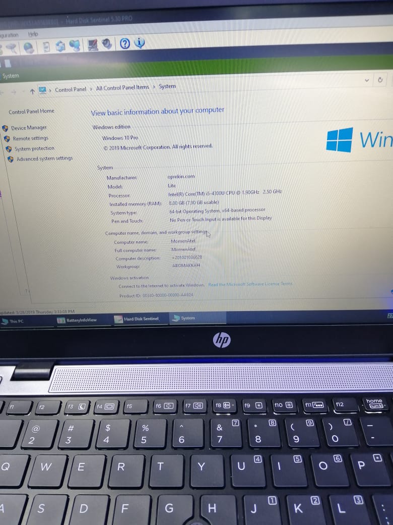 GRADE 1 HP ELITEBOOK 820 G1 INTEL  CORE I5 4TH GENERATION 8GB RAM 500HDD BLACK 12.5INCH 6 MONTH WARANT