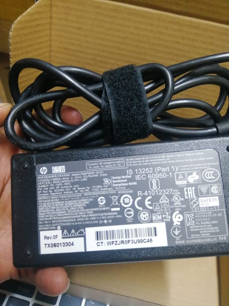NEW COMPLETE HP BIG PIN ADAPTER 65W 19.5V3.33A WITH FLOWER CABLE