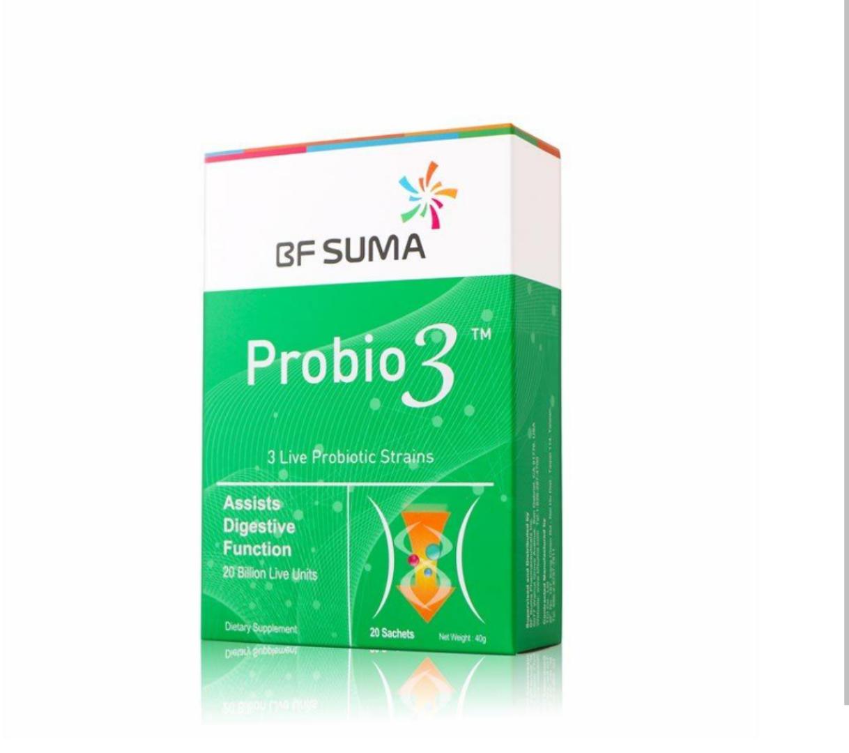 BF Suma Probio3 – Triple Probiotics Digestive Health Supplement (30 Capsules)