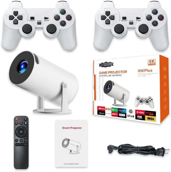 GEEK SPACE  GAME PROJECTOR 4K X10PLUS WITH CONTROLLER GAMEPAD
YOUTUBE,NETFLIX,PRIMEVIDEO,FOX,DISNEY,MYTV,FOX,