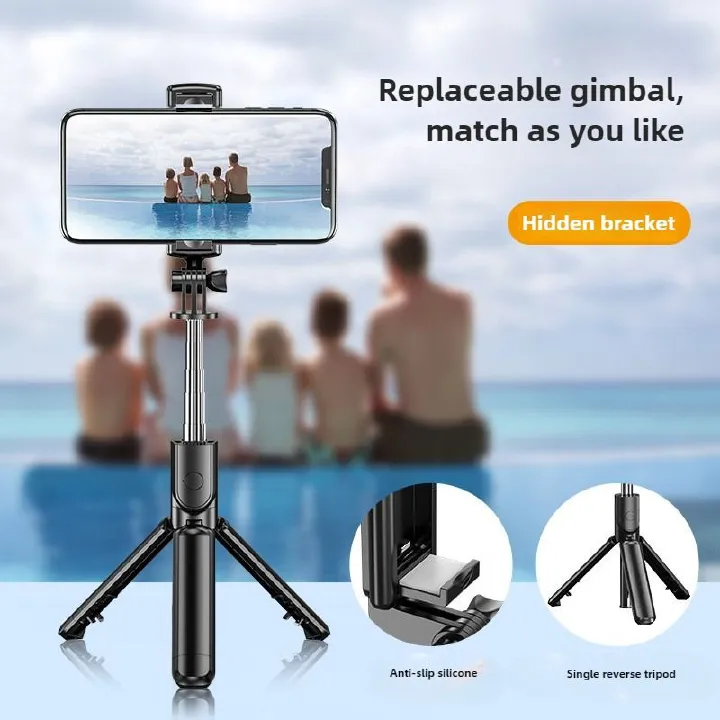Hot selling all-in-one Bluetooth selfie stick, tripod, mobile selfie device, handheld camera, floor standing multifunctional portable, suitable for various scenarios