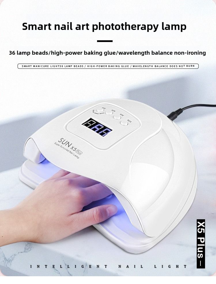 Nail Phototherapy Machine Sunx5Plus Nail Lamp 80w High Power Nail Baking Lamp Quick Drying Wearing and Drying Machine