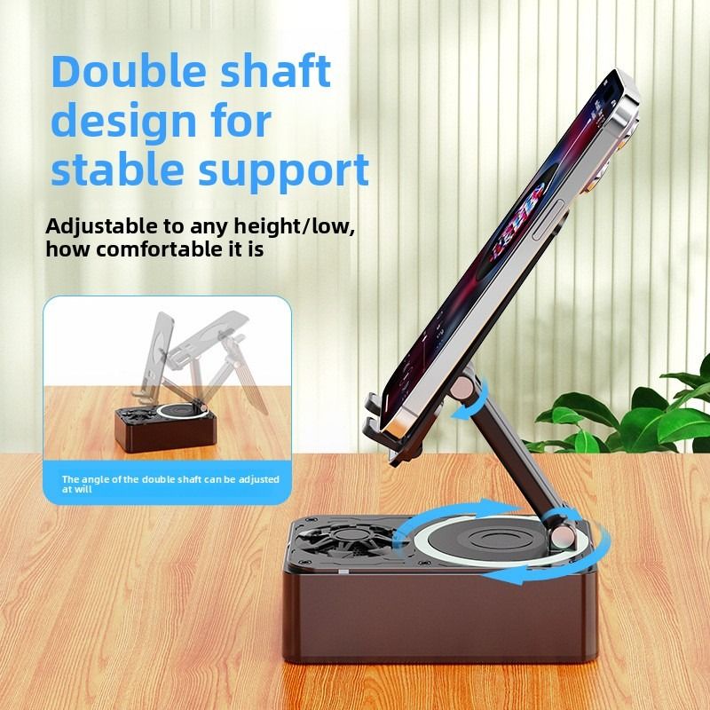 Hot selling desktop live streaming stand multifunctional three in one charging treasure blue tooth audio phone stand