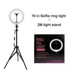 12-Inch Ring Light with 2.1m Tripod – Adjustable Color Temperature, Perfect for Makeup, Photography, and Live Streaming