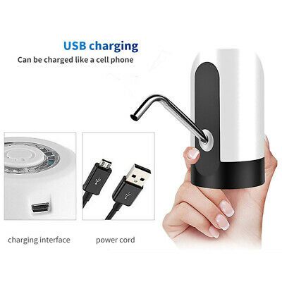 🔥Automatic Electric Water Pump Dispenser Portable Drinking Water Pump Dispenser Switch with LED Light USB rechargeable Port for Home, Kitchen, Office, outdoor, hiking, camping