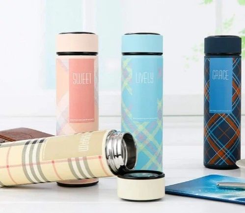 🔥🔥Double Wall Checked LED Vacuum Flask Insulated Thermos Travel Water, travel tea hot water vacuum flask, Bottle 500 ml - Stainless Steel Fruit Infuser with Strainer