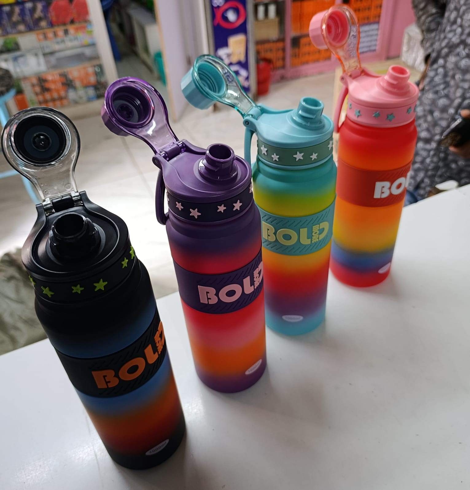 🔥🔥 Bold Motivational  water bottle Quote & Time Marker water bottle With times and unique inspirational quote, two colour water bottle