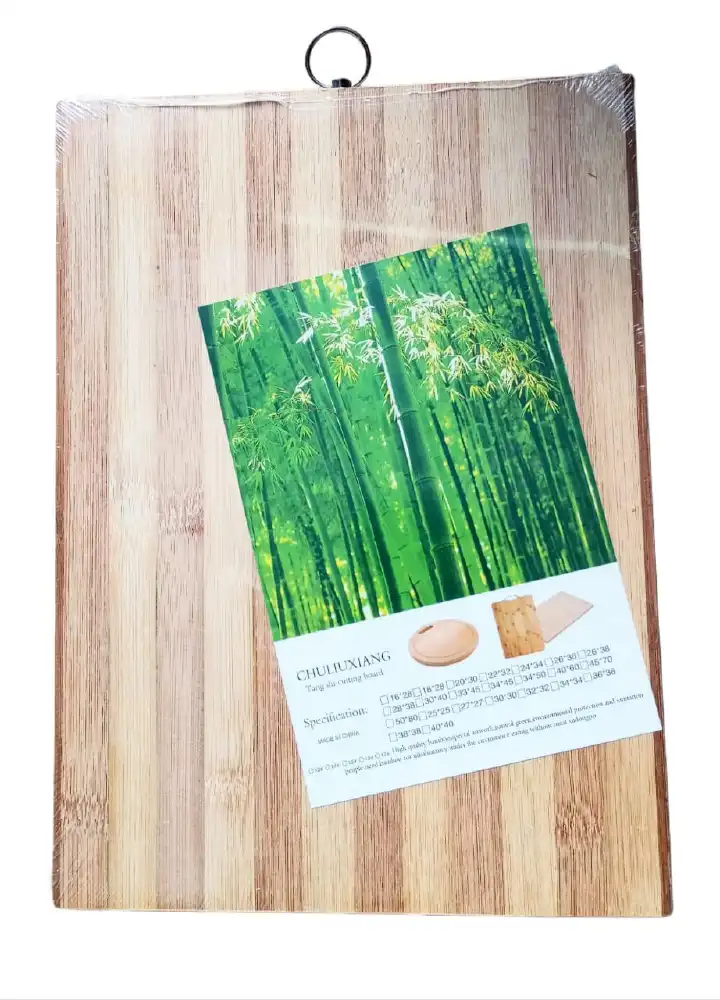 🔥🔥Bamboo Chopping Board A durable bamboo chopping board with a smooth, moisture-resistant surface, perfect for all kitchen cutting and food-prep needs. Comes in various shapes and sizes.