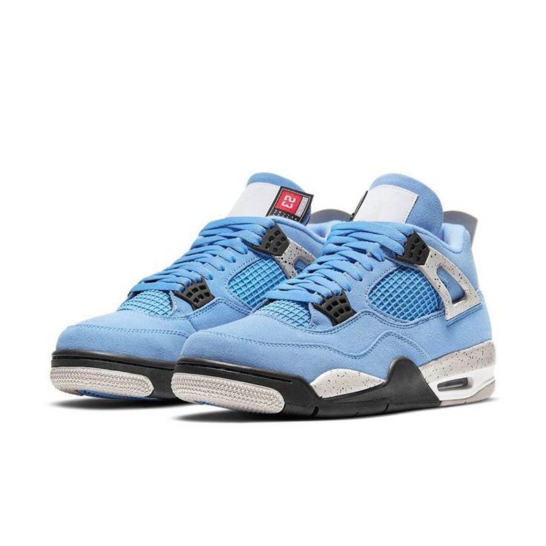 ORIGINAL AIR JORDAN 4 RETRO, "UNIVERSITY BLUE". CUSTOMIZED JORDAN, COLOUR BLUE AND WHITE ,HIGH QUALITY SNEAKERS. JORDAN Best shop for Airforce, Air jordan, Airmax tn, Air force sneakers)