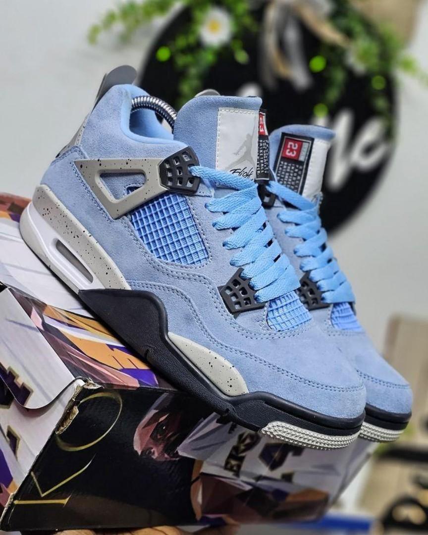 ORIGINAL AIR JORDAN 4 RETRO, "UNIVERSITY BLUE". CUSTOMIZED JORDAN, COLOUR BLUE AND WHITE ,HIGH QUALITY SNEAKERS. JORDAN Best shop for Airforce, Air jordan, Airmax tn, Air force sneakers)