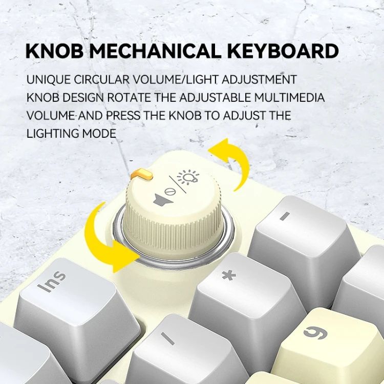 Hot Sales TWOLF T50 Optical Switch Wired RGB Macro Gaming Mechanical Keyboard with 97 Keys Knob Module Latency Playing