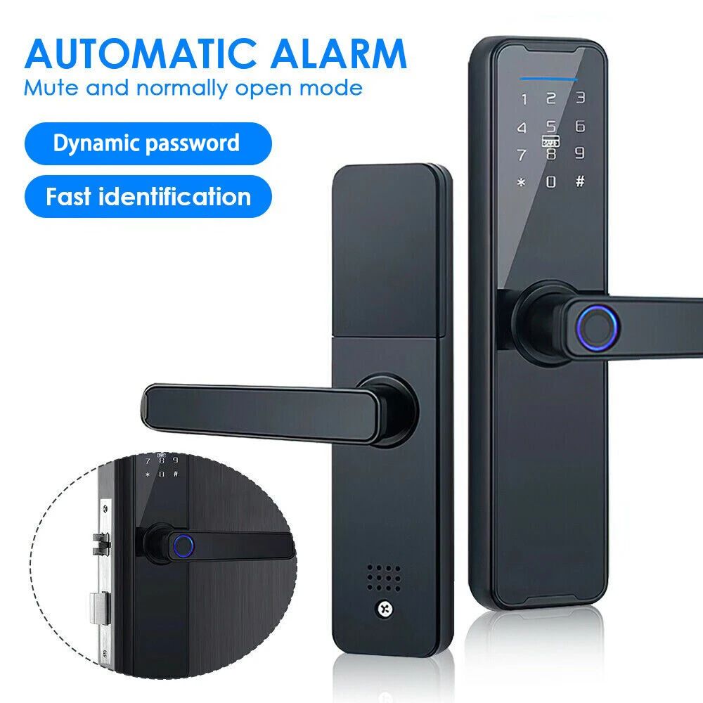 Tuya smart lock fingerprint lock password lock door lock black red bronze