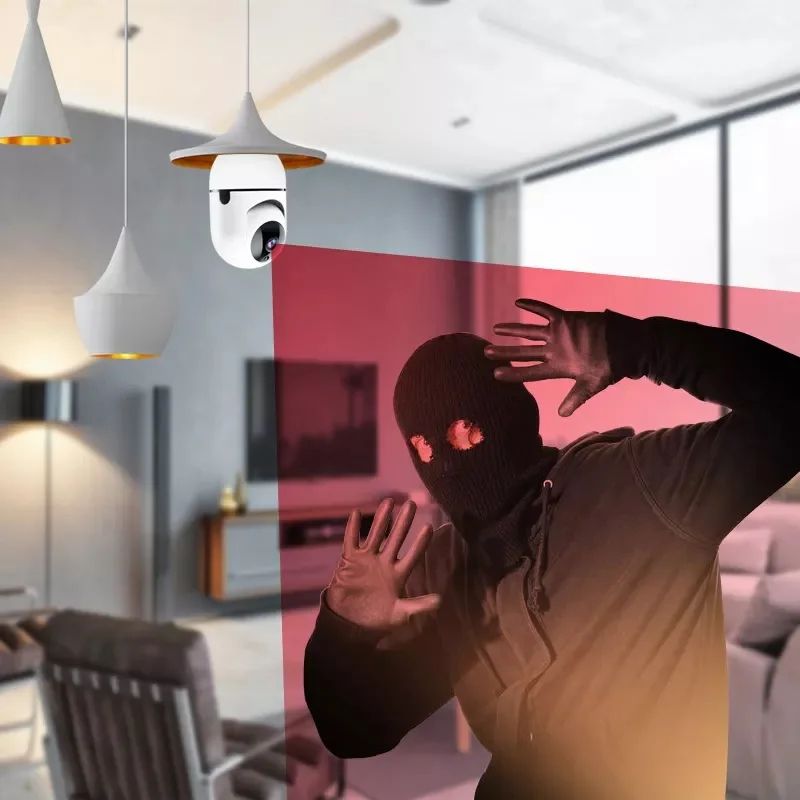 360° PANORAMIC BULB CCTV WiFi IP PTZ PAN & TILT ROTATING CAMERA MOTION TRACKING,2WAY COMMUNICATION, SUPPORT SD CARD AND CLOUD STORAGE,FULL