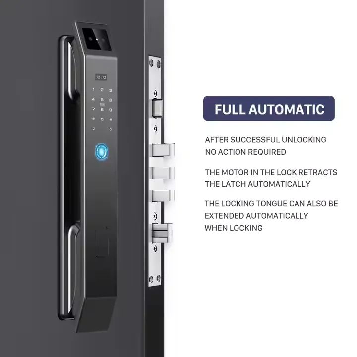 Face Recognition Biometric Smart Lock Fingerprint RFID Digital Lock NFC Keyless Door Lock With Camera Wishome WIFI