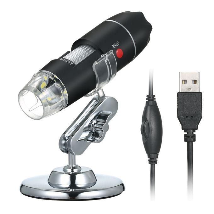 High-Precision USB Digital Microscope 1000X Magnification, HD Camera, Adjustable LED, Metal Stand – Perfect for Students, Technicians, Beauty, Electronics & DIY