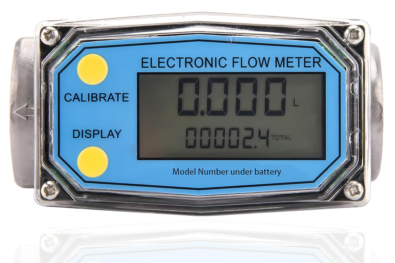 Heavy-Duty 1-Inch Flow Meter – Digital LCD Fluid Flow Counter for Water, Fuel, and Oil with Fast Installation and Long Battery Life