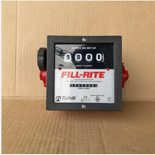 Fill-Rite Series 900 Heavy-Duty Mechanical Fuel Flow Meter 1-Inch | High Accuracy Diesel, Kerosene & Oil Transfer Meter | Industrial Inline Counter for Fuel Pumps & Storage Tanks