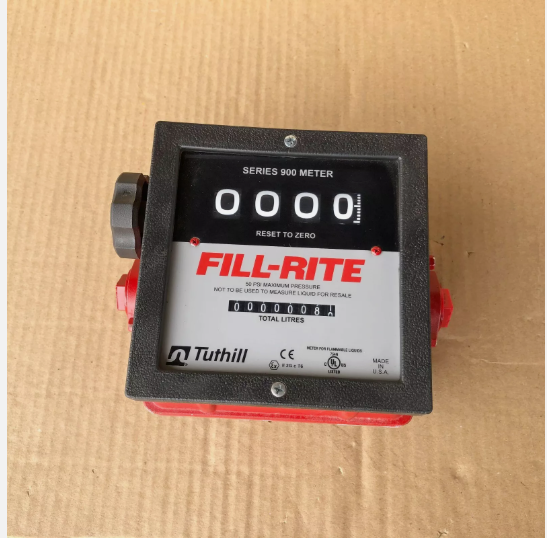 Fill-Rite Series 900 Mechanical Fuel Flow Meter – Heavy-Duty 1” Inline Meter for Diesel, Kerosene & Oil with High Accuracy and Resettable Counter