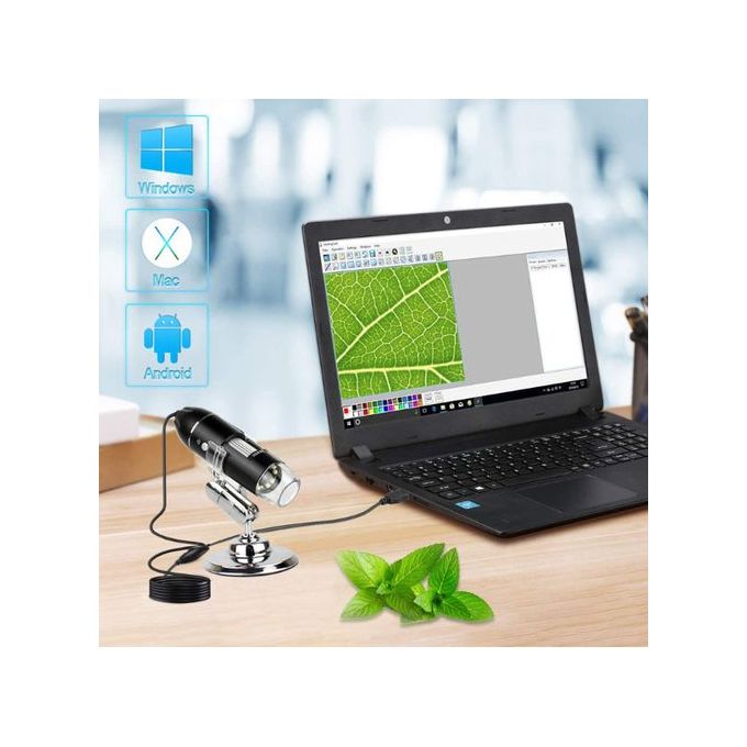 High-Precision USB Digital Microscope 1000X Magnification, HD Camera, Adjustable LED, Metal Stand – Perfect for Students, Technicians, Beauty, Electronics & DIY